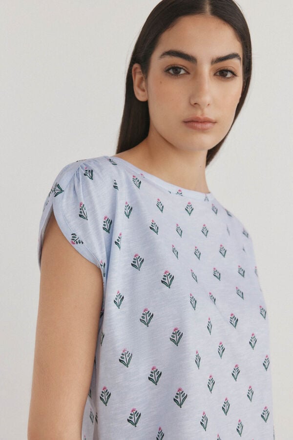 Pedro del Hierro T-shirt estampada sem mangas P&uacute;rpura