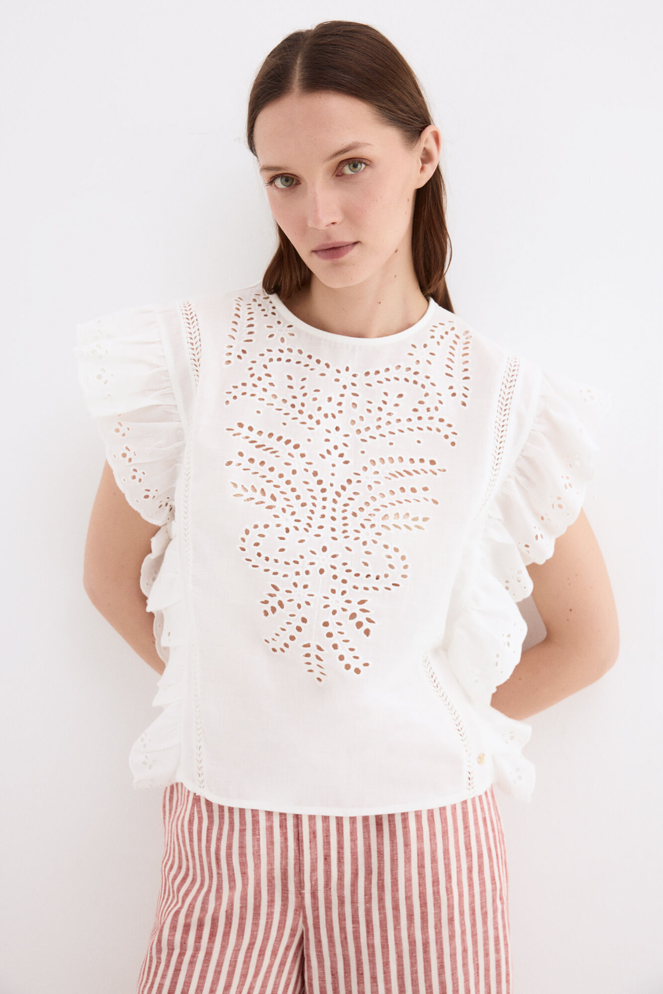 Pedro del Hierro T-shirt sem mangas com dourados