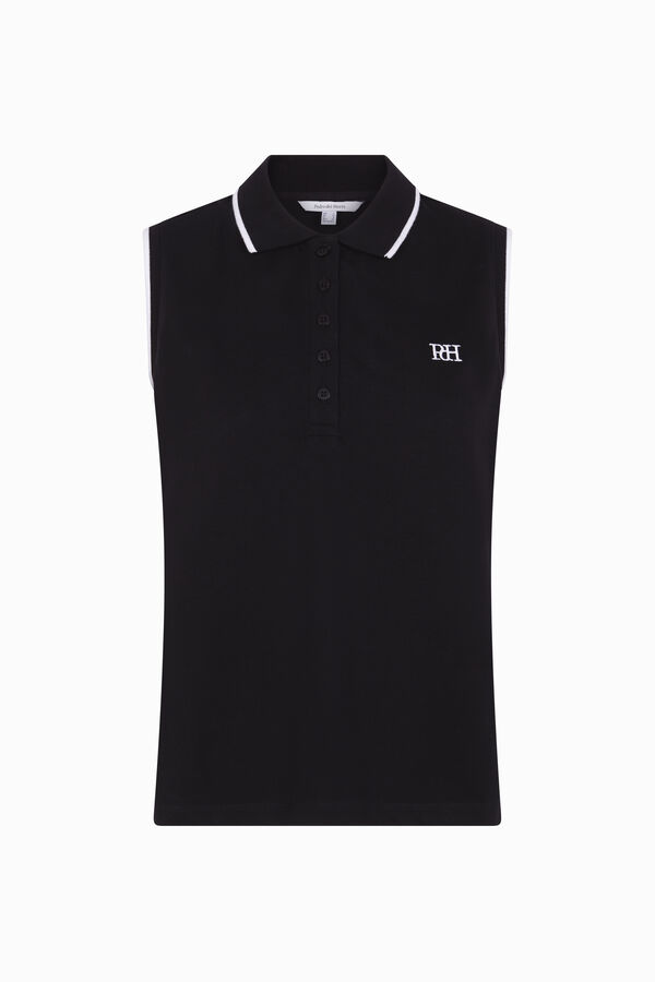 Pedro del Hierro Polo sin mangas contrastes Negro