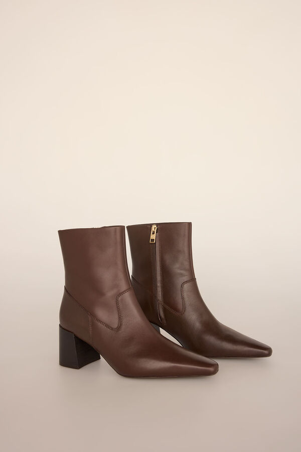 Pedro del Hierro Bota de salto em Botins napa Marrom