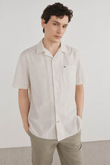 Pedro del Hierro Camisa rayas manga corta Azul