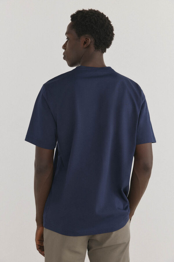 Pedro del Hierro Camiseta fantasia com logo grande Azul
