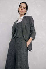 Pedro del Hierro Chaleco entallado cheviot Gris