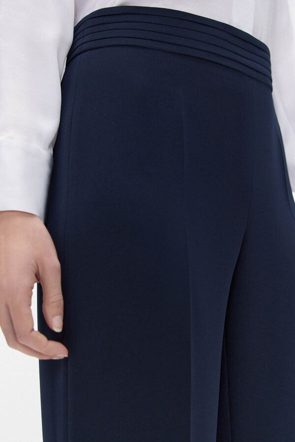 TFP by Tamara Falcó Pantalón traje talle alto Azul