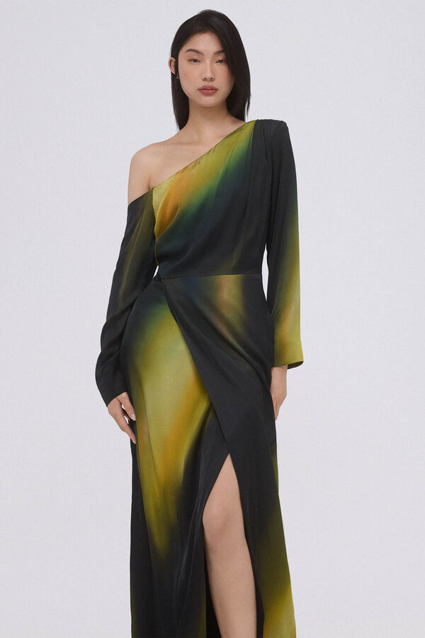 Pedro del Hierro Vestido estampado largo Verde