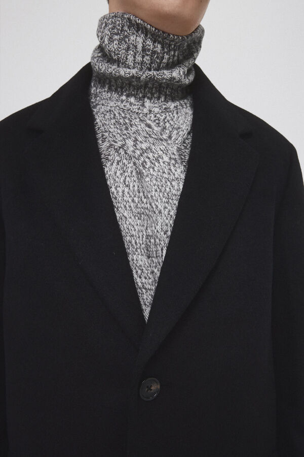 Pedro del Hierro Abrigo negro Negro