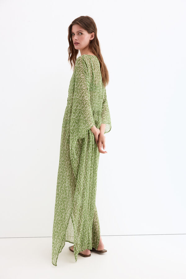 Pedro del Hierro Caftan estampado Verde