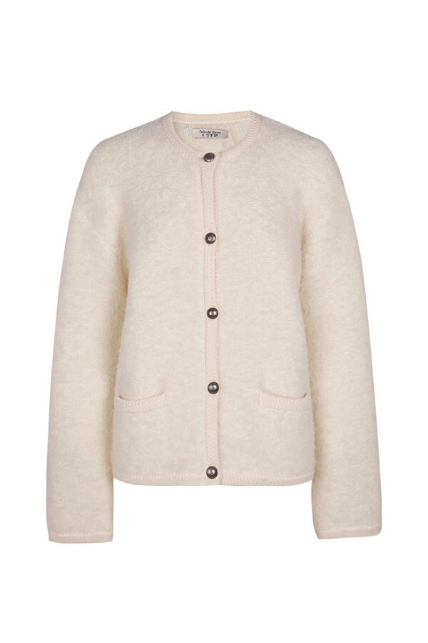 TFP by Tamara Falc&oacute; Chaqueta de punto boucle Beige