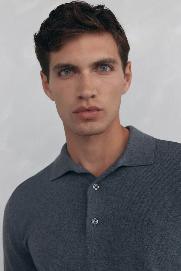 Pedro del Hierro Jersey cuello polo Gris