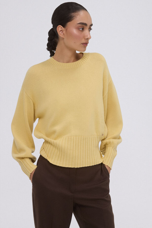 Pedro del Hierro Jersey manga abullonada Amarillo