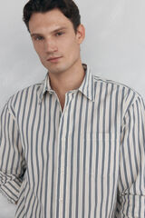 Pedro del Hierro Camisa riscas   Branco