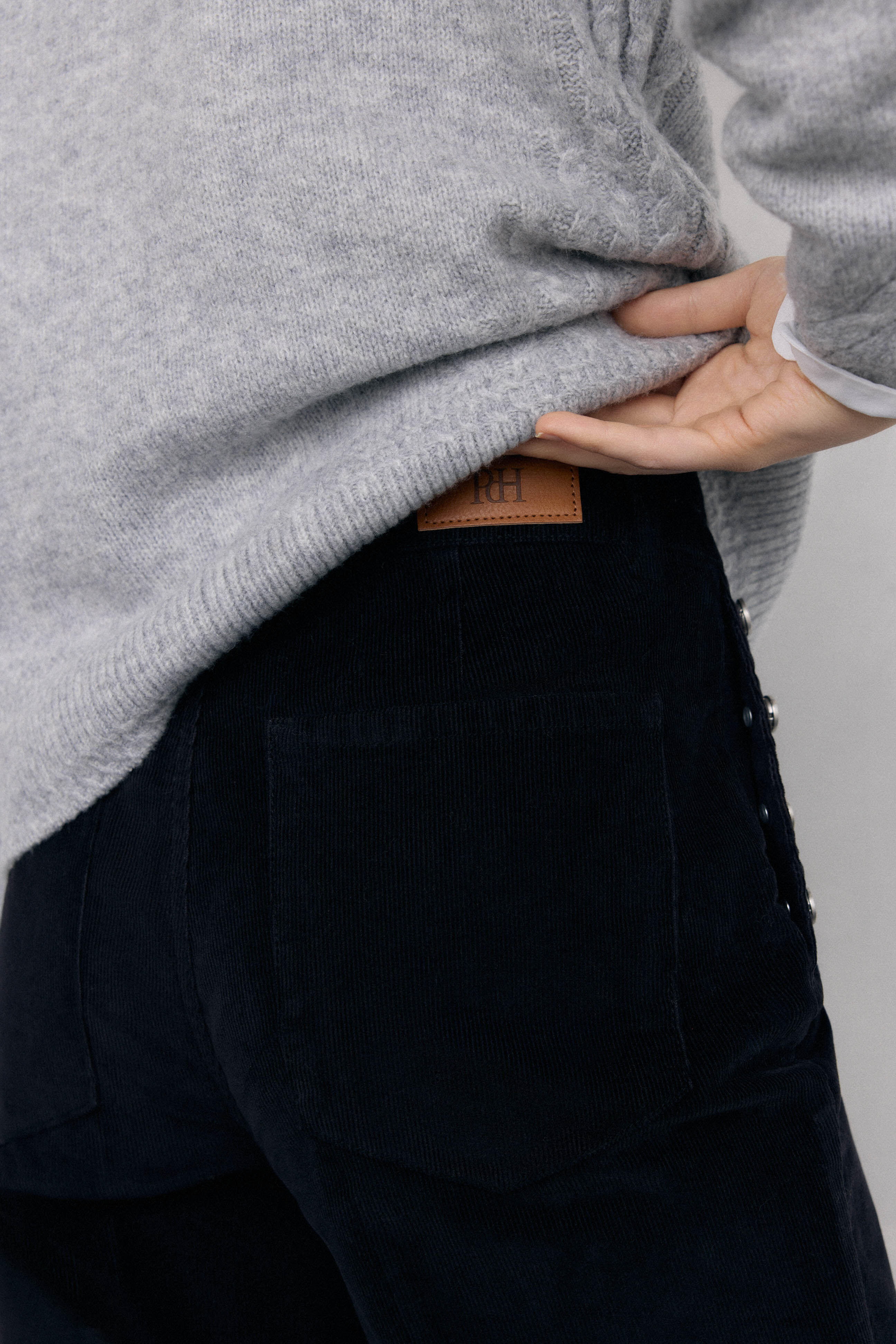 Pedro del Hierro Cal&ccedil;a cl&aacute;ssica de veludo veludo slim