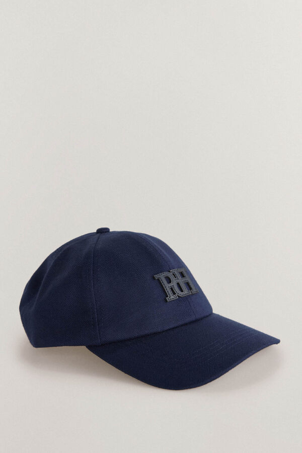 Pedro del Hierro Gorra visera textil lino Azul