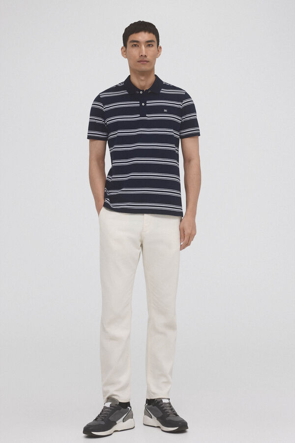 Pedro del Hierro Polo &agrave;s riscas Azul