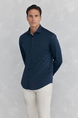 Pedro del Hierro Camisa de malha malha Azul