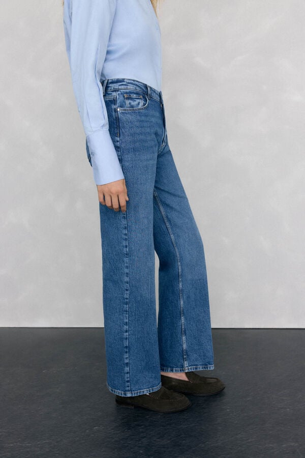 Pedro del Hierro Cal&ccedil;a jeans b&aacute;sica de perna larga Azul