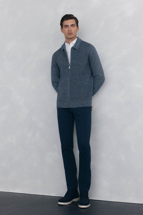 Pedro del Hierro Fecho-&eacute;clair com z&iacute;per torcido Azul