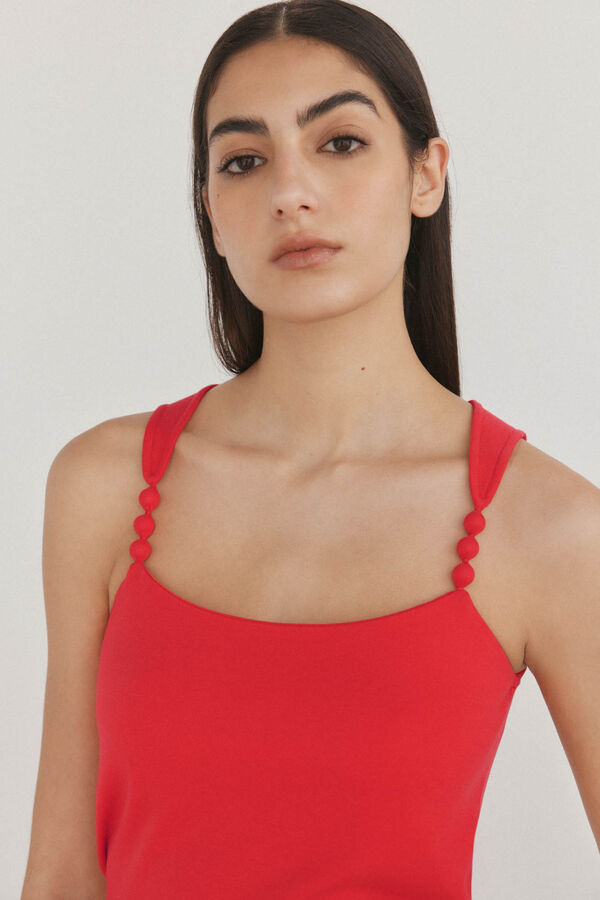 Pedro del Hierro Camiseta tirantes lisa Rojo