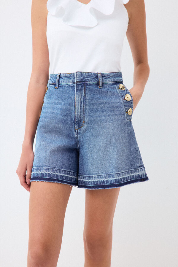 Pedro del Hierro Bermuda vaquera Azul
