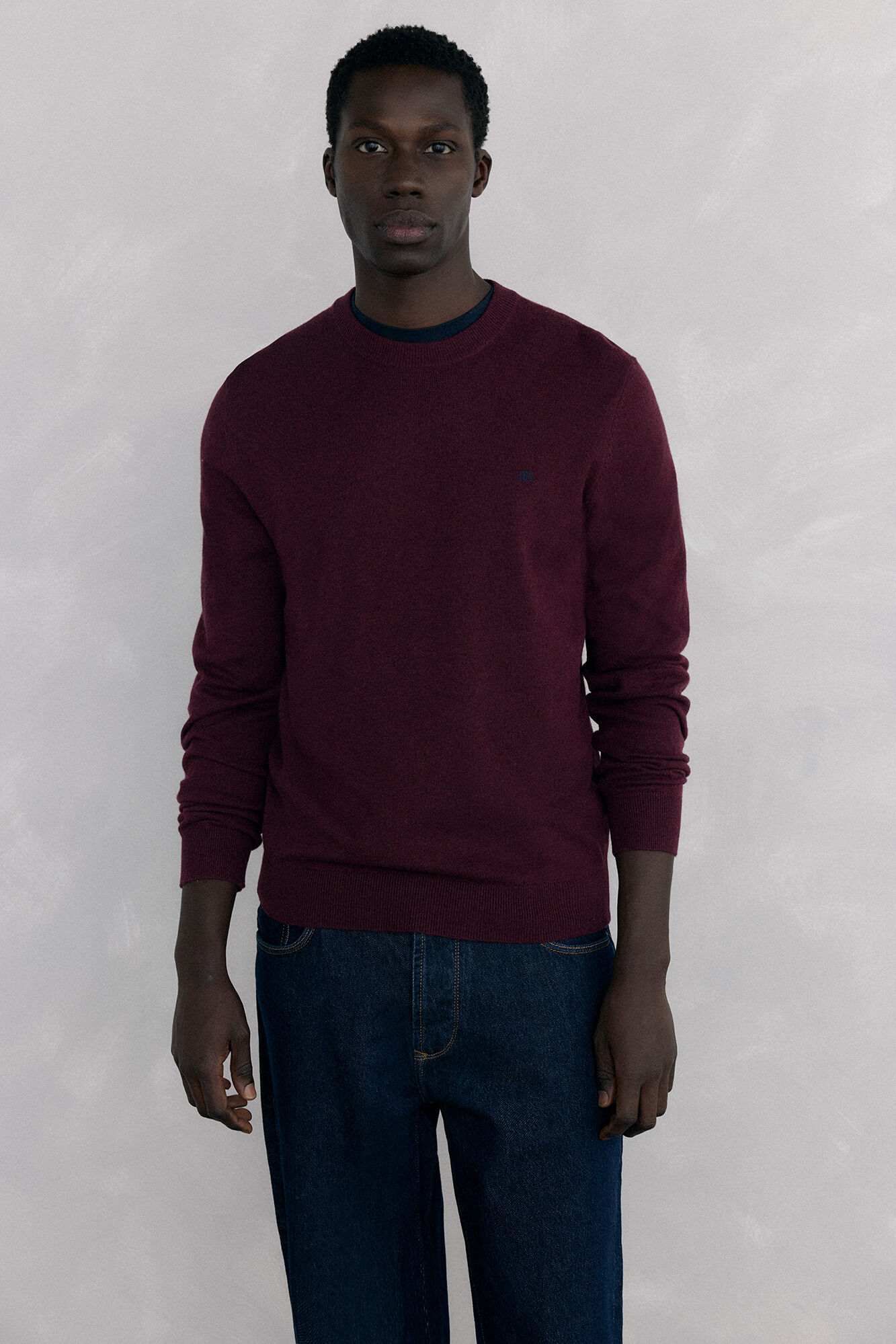 Pedro del Hierro Jersey cuello caja lana merino y cashmere
