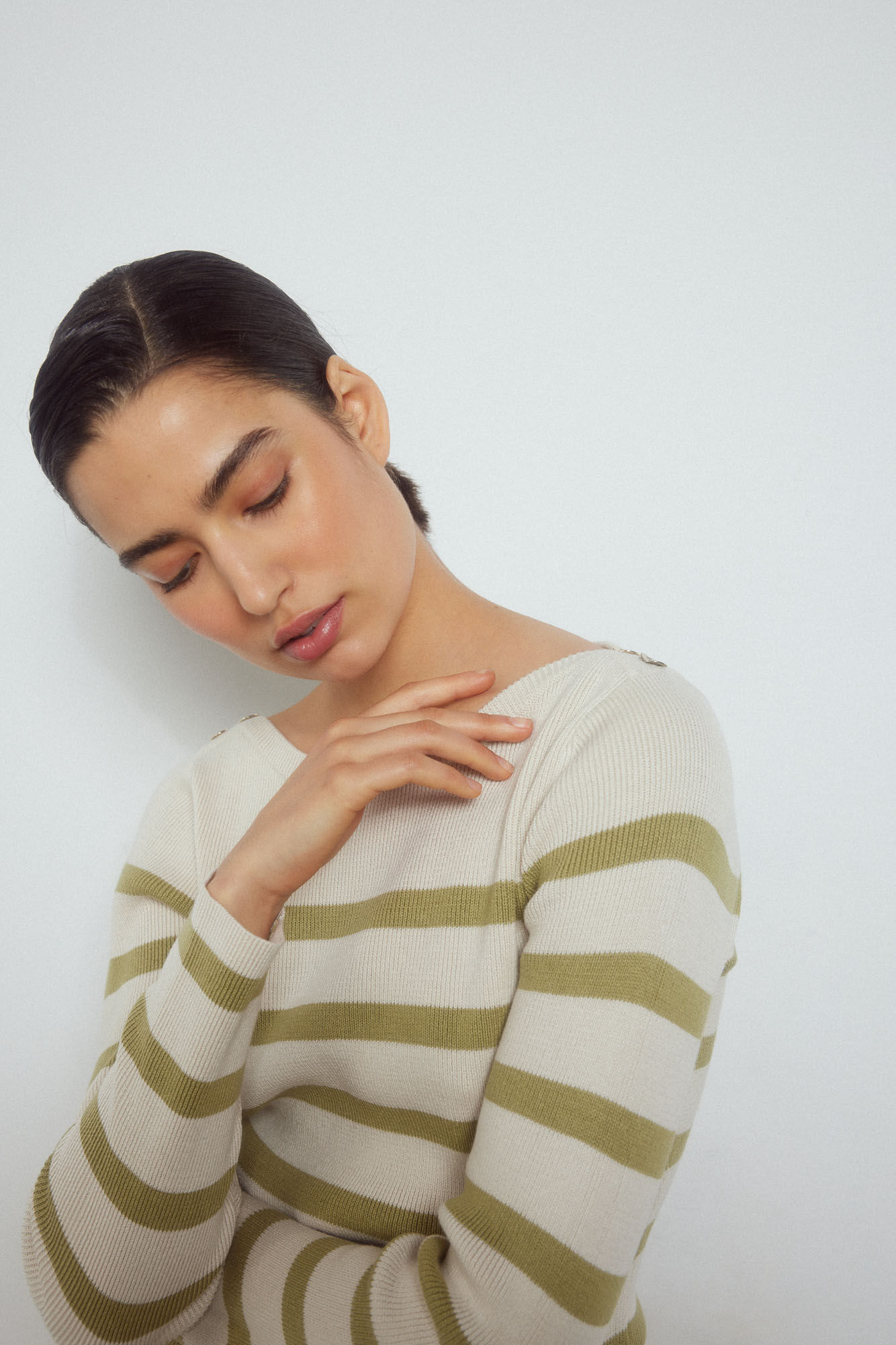 Pedro del Hierro Jersey de rayas canale botones