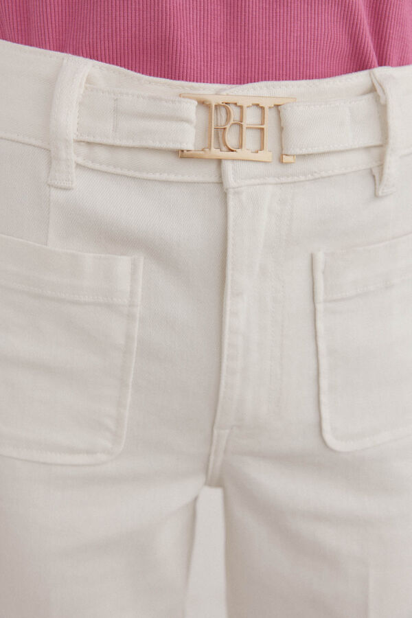 Pedro del Hierro Cal&ccedil;a jeans cropped Stovepipe Ecru