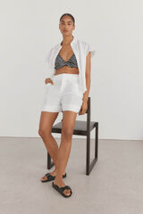 Pedro del Hierro Top bikini halter com babado Preto