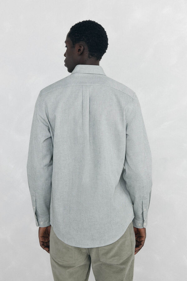 Pedro del Hierro Camisa Oxford Lisa Escovada Verde
