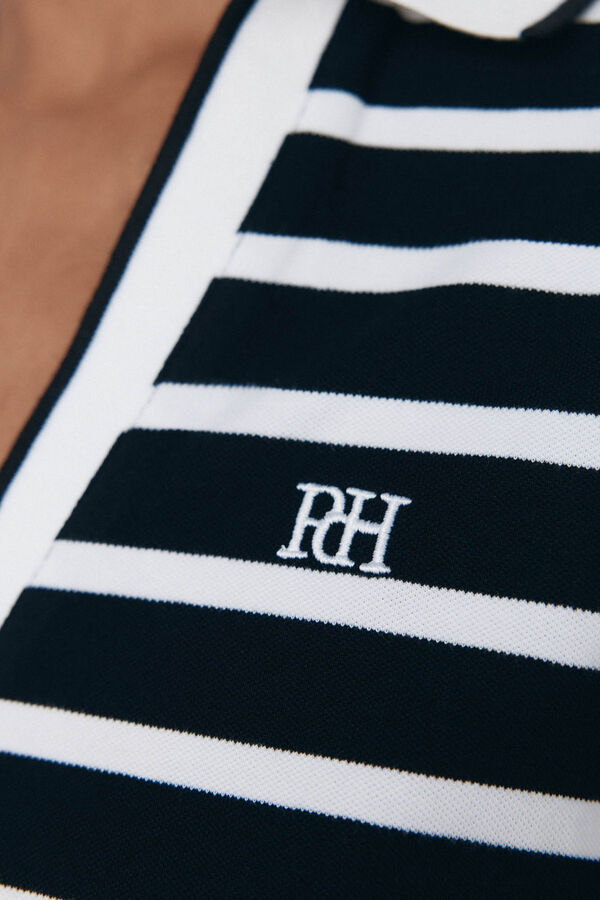 Pedro del Hierro Polo manga corta rayas Negro
