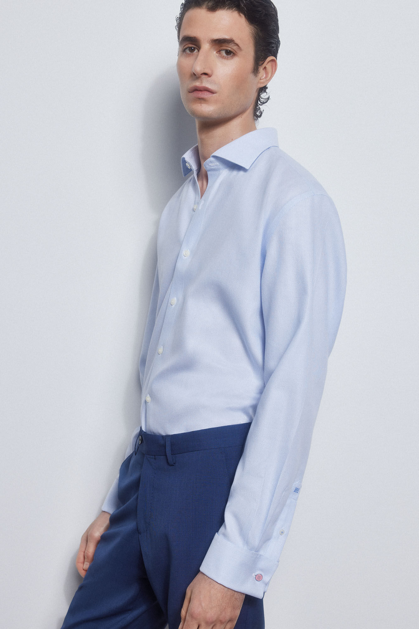 Pedro del Hierro camisa g&eacute;meos lisa non iron + antimanchas