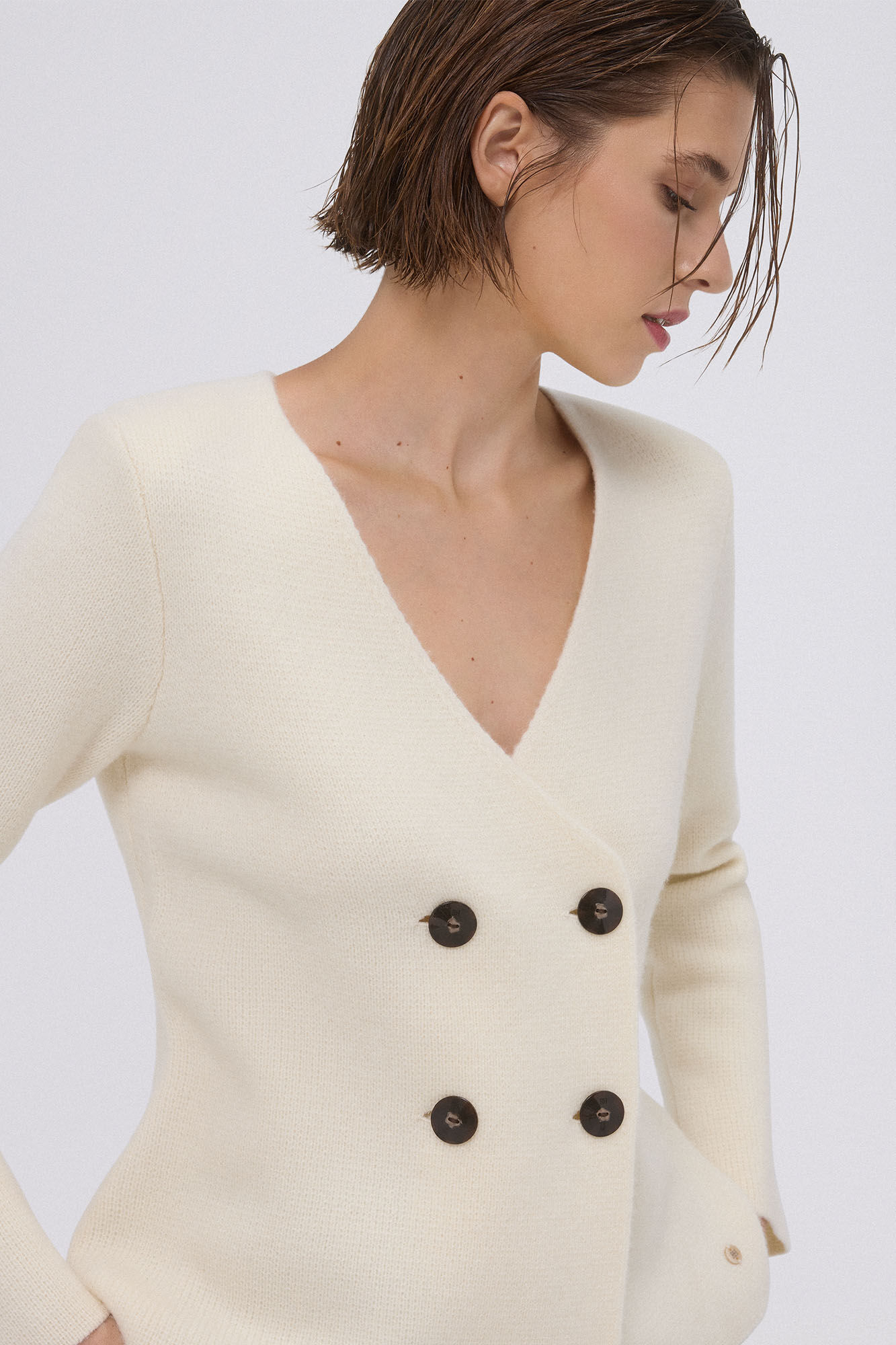 Pedro del Hierro Chaqueta cruzada bot&oacute;n cuerno