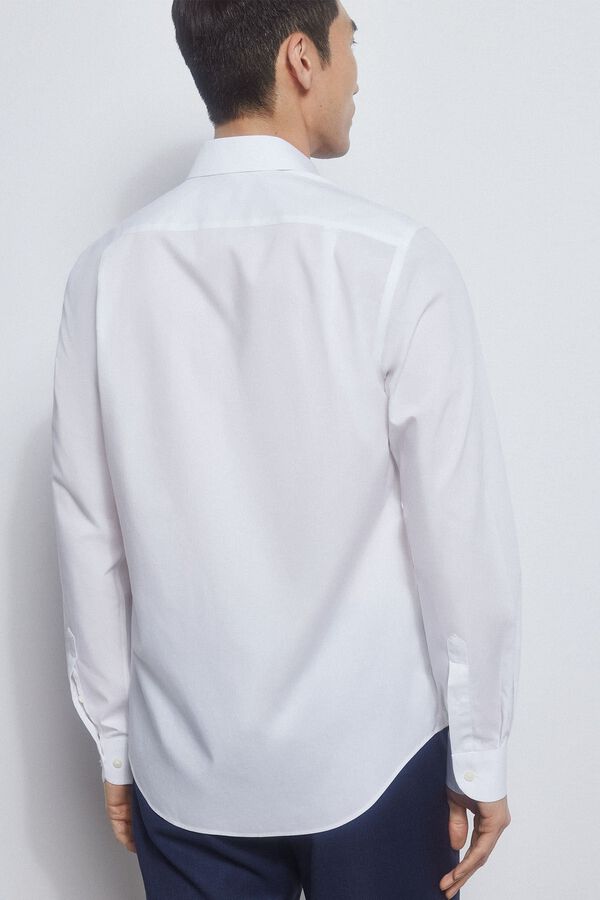 Pedro del Hierro Camisa vestir lisa non iron + antimanchas Blanco