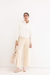 Pedro del Hierro Parka curta com capuz Ecru