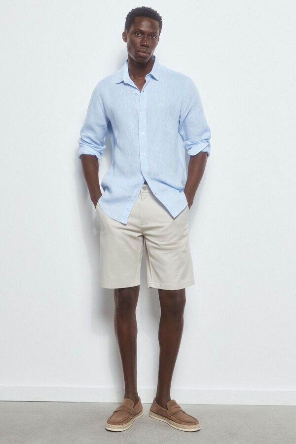 Pedro del Hierro Calças bermuda chino premium flex  Beige