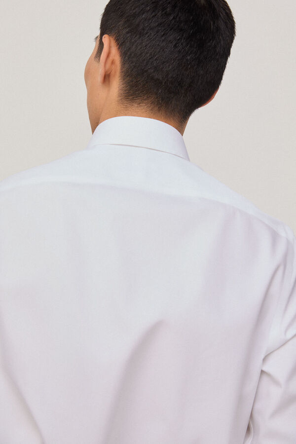Pedro del Hierro Camisa vestir non iron y antimanchas lisa classic fit Branco
