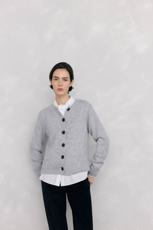 Pedro del Hierro C&aacute;rdigan de punto Gris