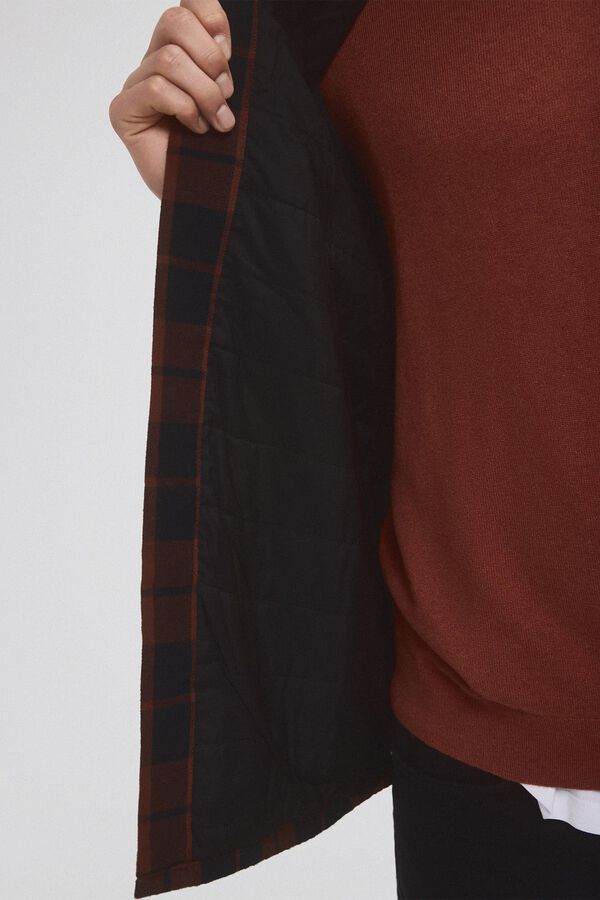 Pedro del Hierro Sobrecamisa cuadros Naranja