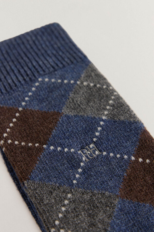 Pedro del Hierro Calcet&iacute;n rombos Azul