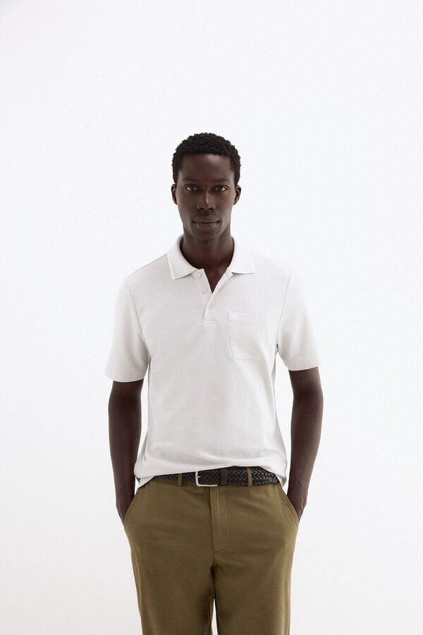 Pedro del Hierro Polo com textura Cizento