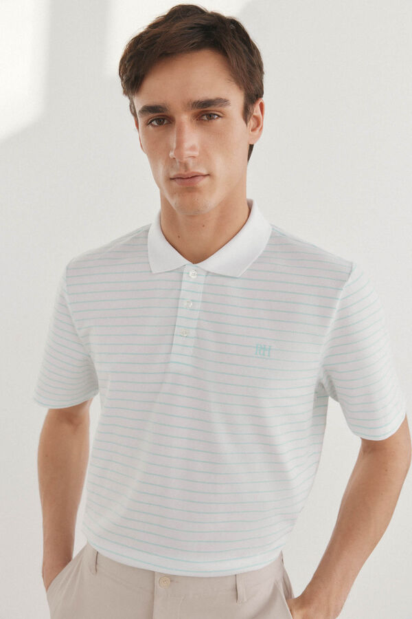 Pedro del Hierro Polo rayas golf Blanco