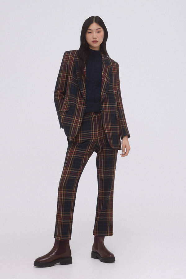 Pedro del Hierro Pantal&oacute;n de cuadros Azul