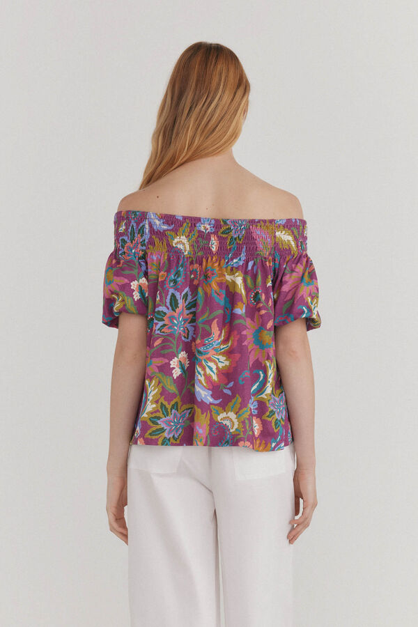 Pedro del Hierro Camiseta estampada manga corta Morado