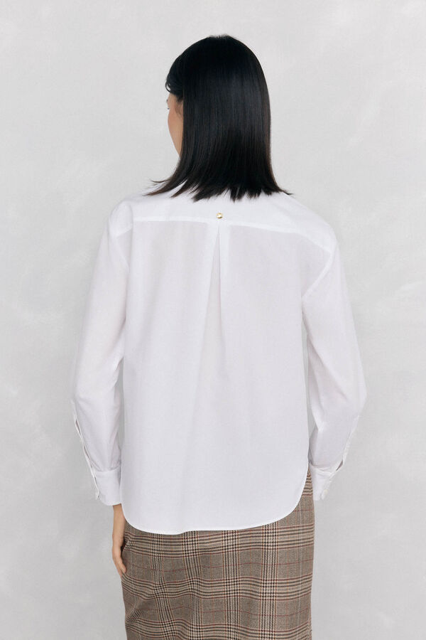 Pedro del Hierro Camisa de la&ccedil;ada largo Branco