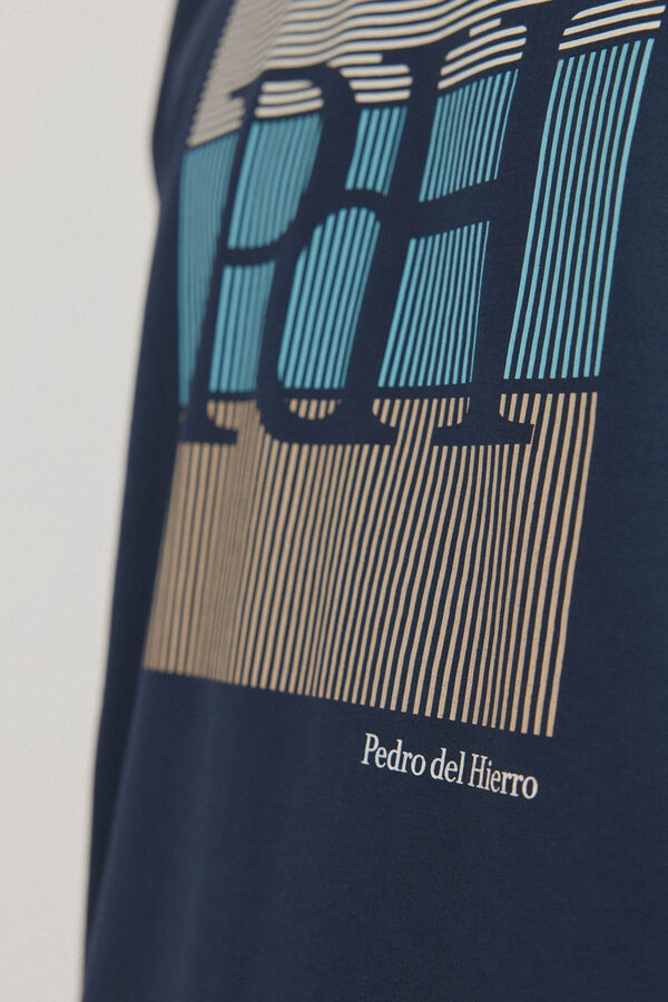 Pedro del Hierro Camiseta logo Azul