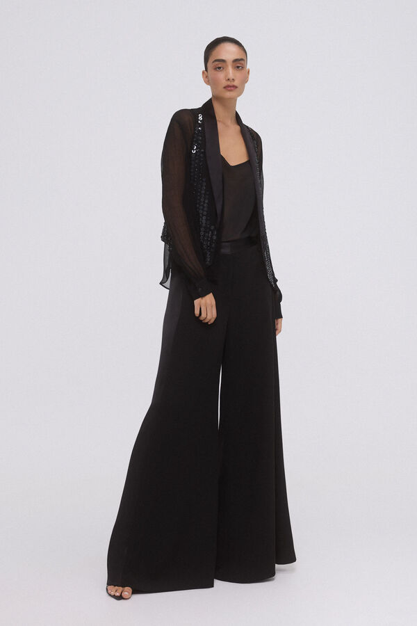 Pedro del Hierro Chaleco lentejuelas negro Negro