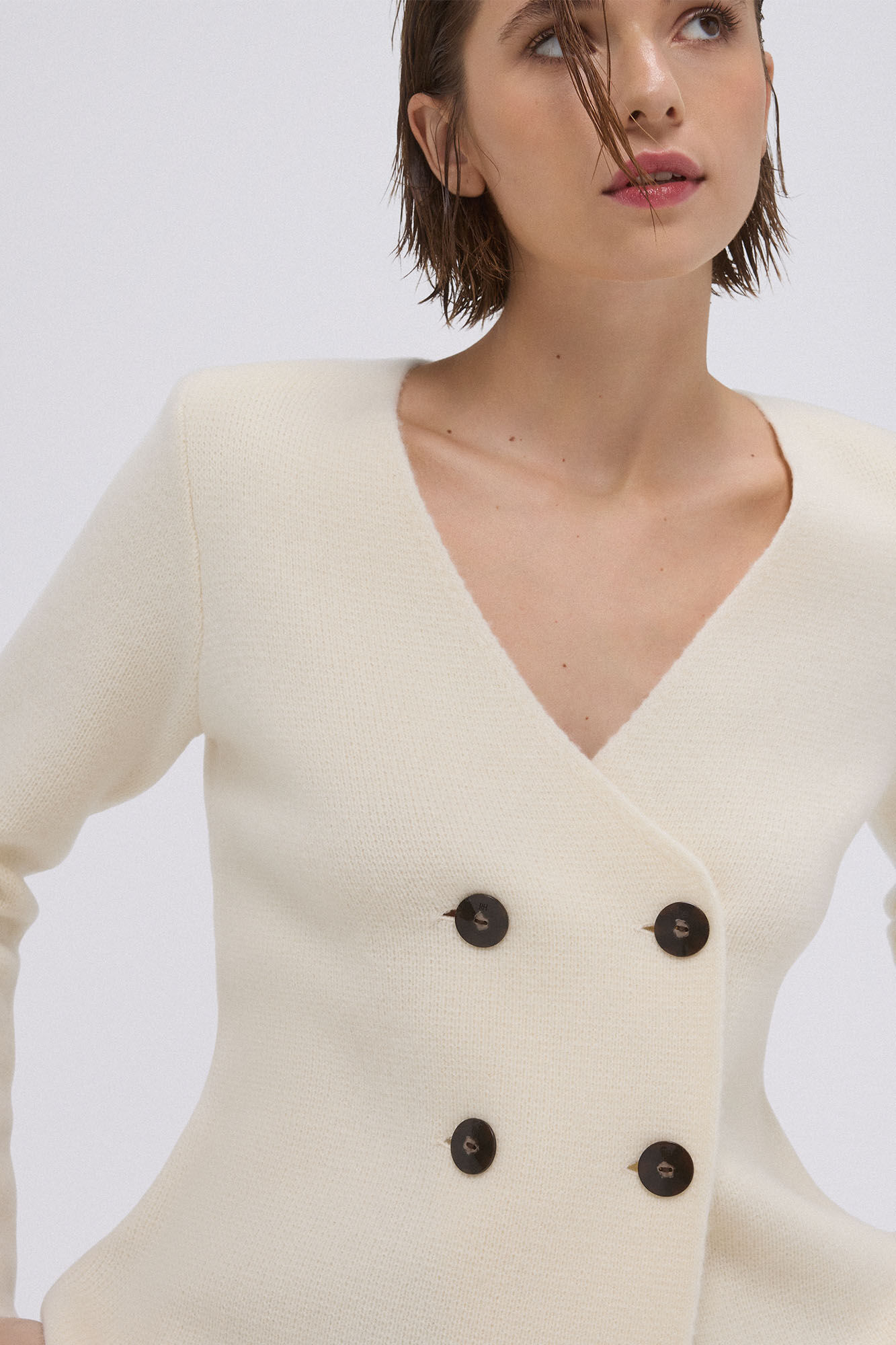 Pedro del Hierro Chaqueta cruzada bot&oacute;n cuerno