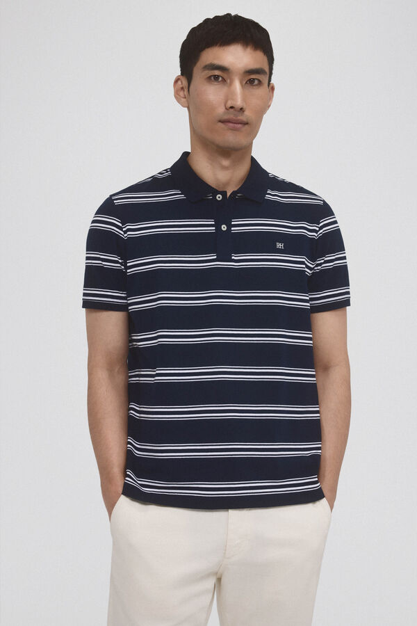 Pedro del Hierro Polo &agrave;s riscas Azul