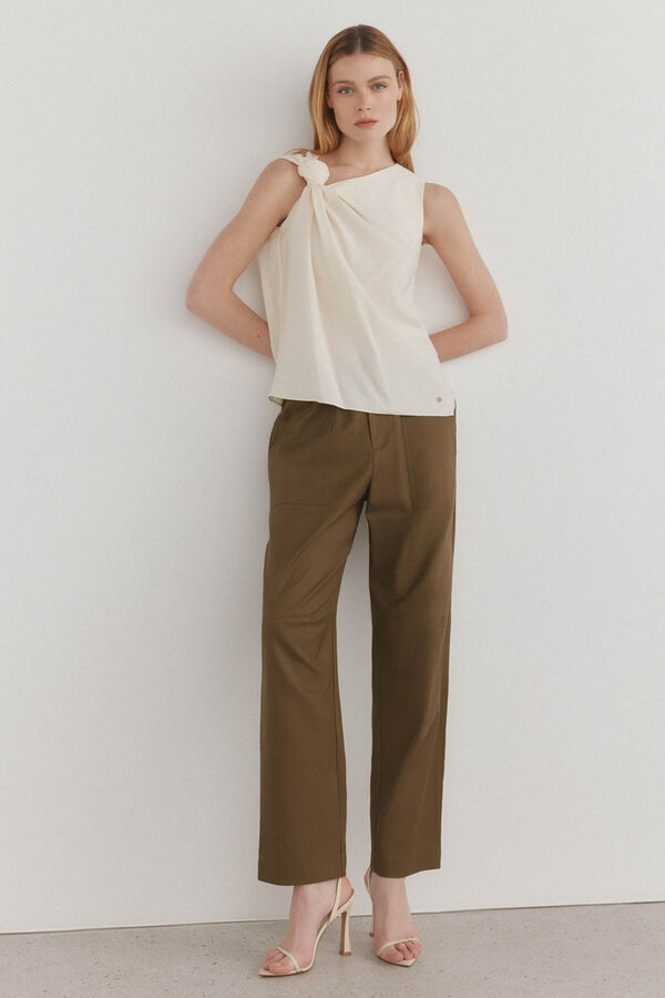 Pedro del Hierro Top detalle nudo Crudo