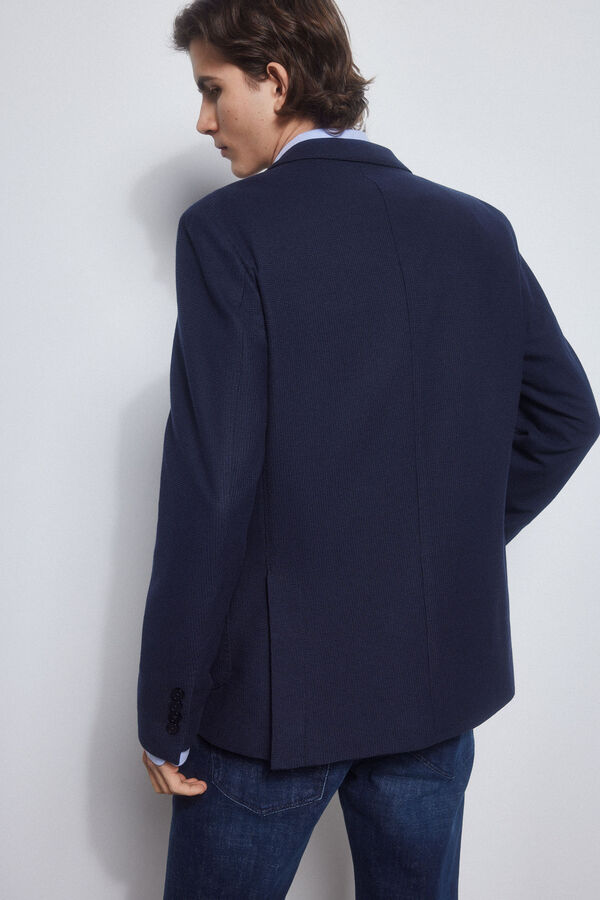 Pedro del Hierro Americana de punto con desmontable Azul