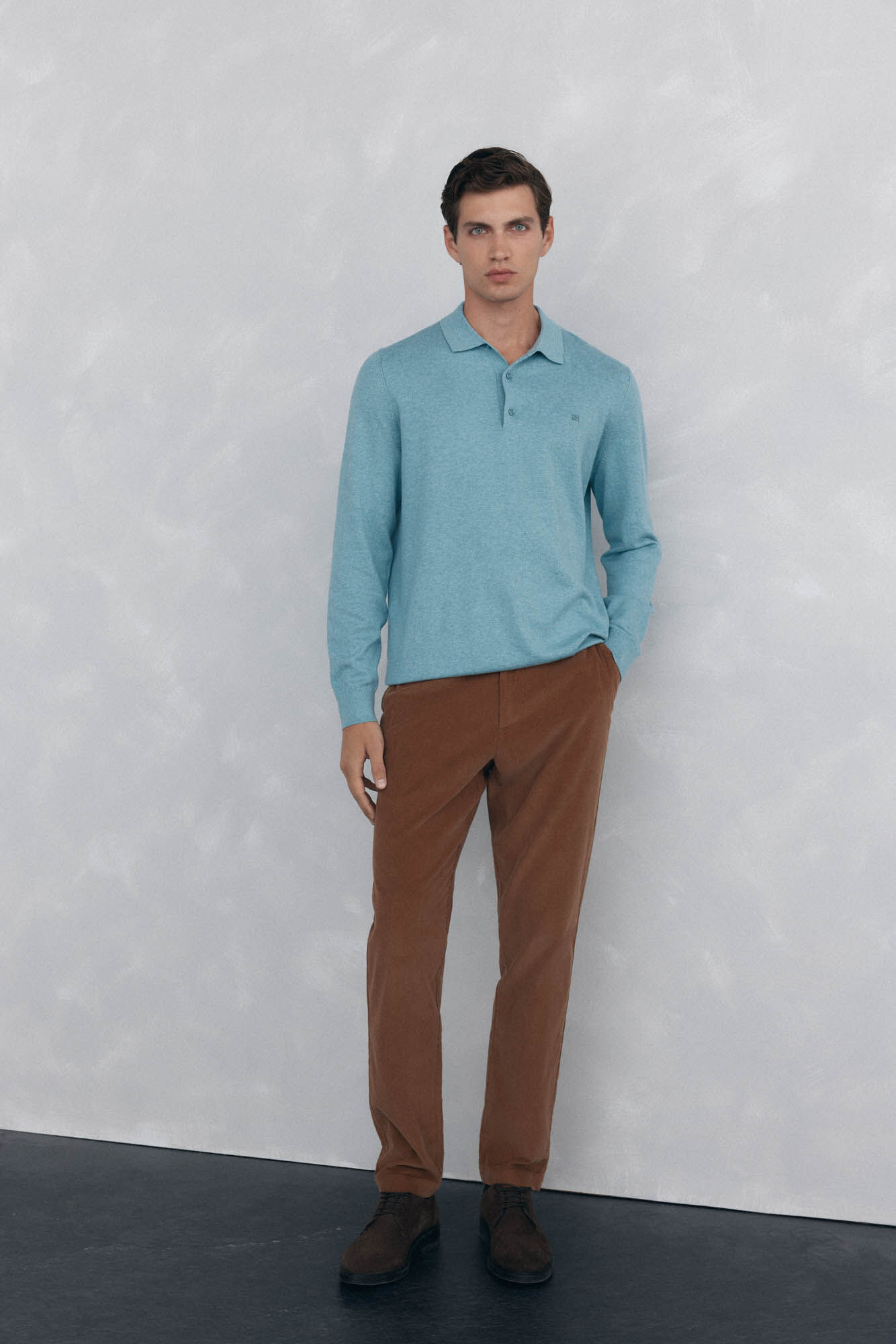 Pedro del Hierro Cal&ccedil;a cal&ccedil;as chino de veludo veludo leve e regular fit